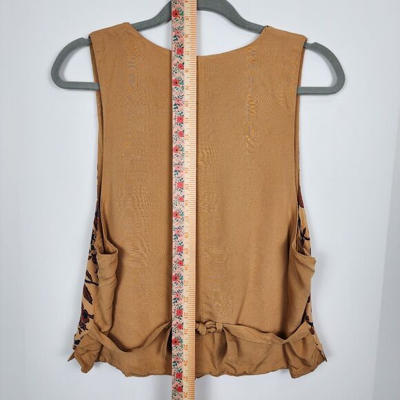 Outback Red Vintage Bird Pattern Tan Vest Size L - Picture 8 of 8